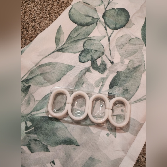 Gibelle Sage Green Shower Curtain - Picture 2 of 4